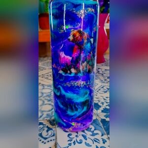 GRIZZLY BEAR 20 oz RESIN skinny handmade tumbler NEW
